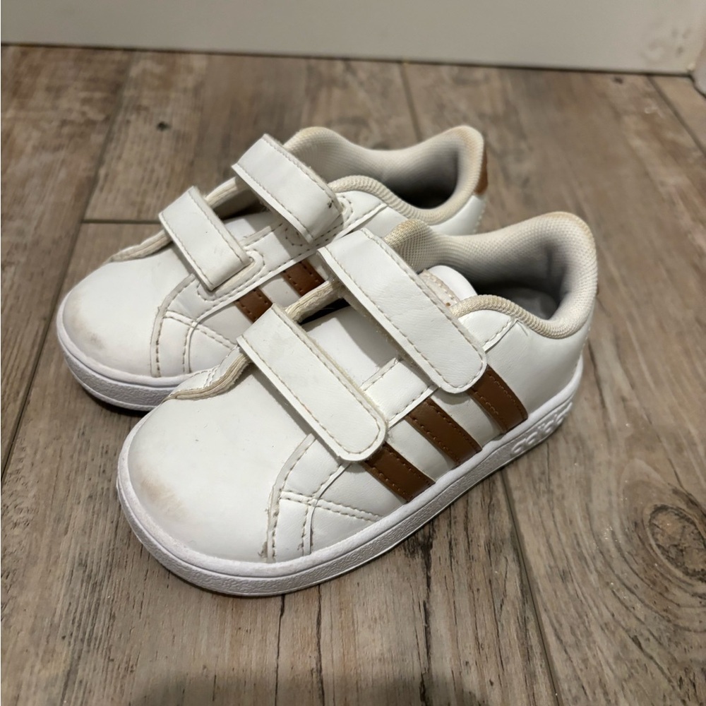 Adidas Bronze Sneaker Superstar Double Strap Kids Sz 6 Toddler - Picture 8 of 8